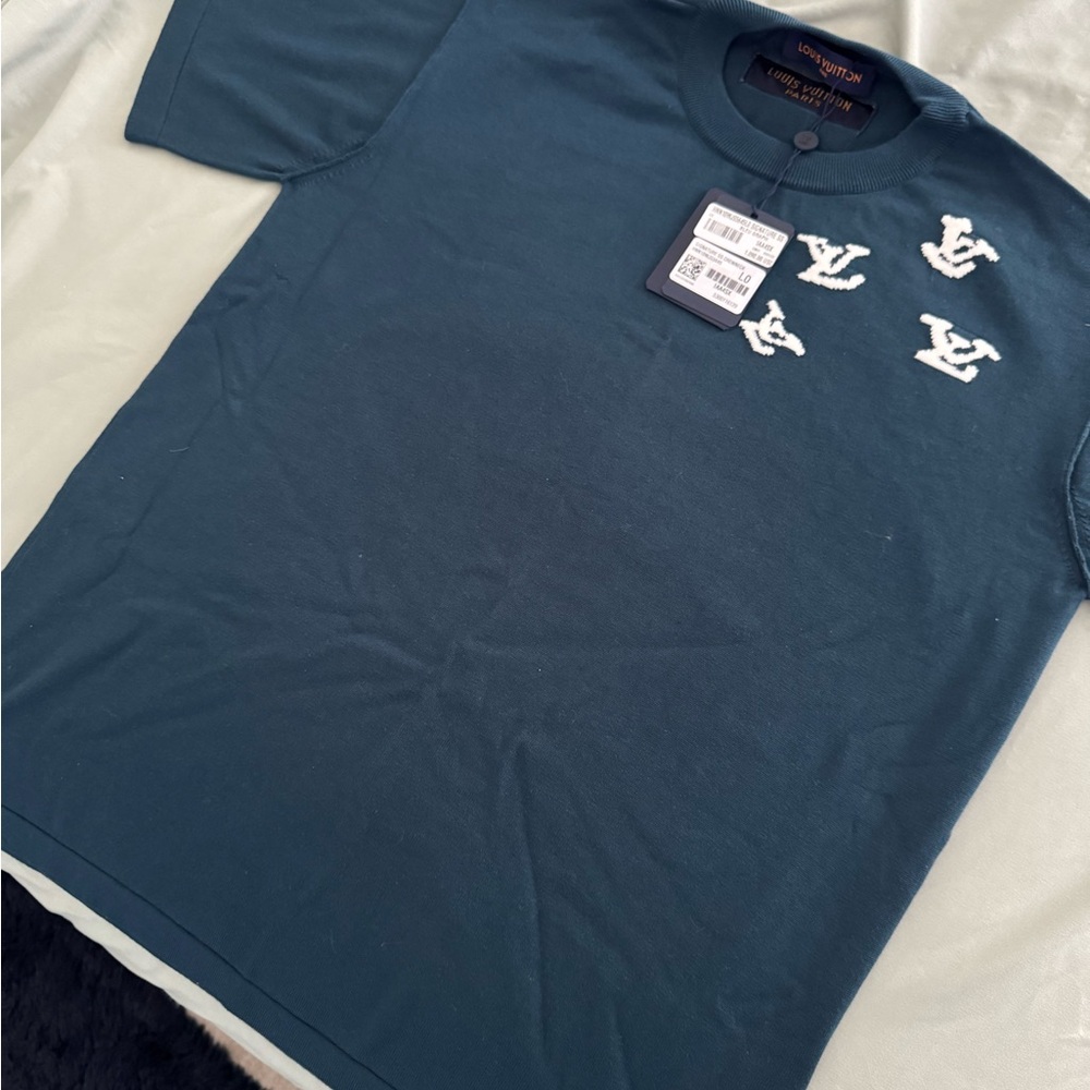 Louis Vuitton Men's Teal Short Sleeve Tee